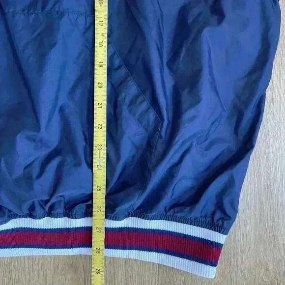 Vintage JERZEES Jacket Mens 2XL Navy Blue Pullover Coach Varsity Jacket 90s - Picture 9 of 10